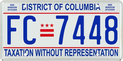 DC license plate FC7448