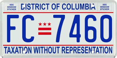 DC license plate FC7460