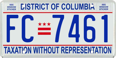 DC license plate FC7461