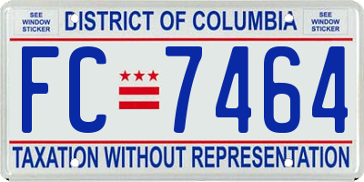 DC license plate FC7464