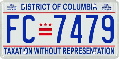 DC license plate FC7479