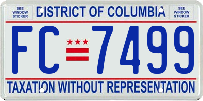 DC license plate FC7499