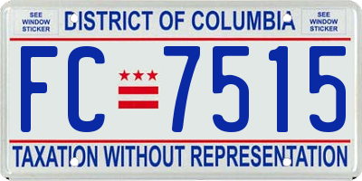 DC license plate FC7515