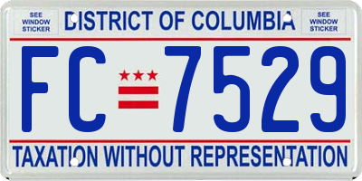 DC license plate FC7529