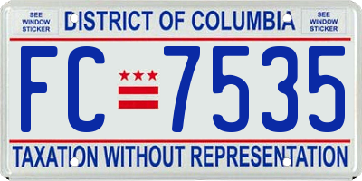 DC license plate FC7535