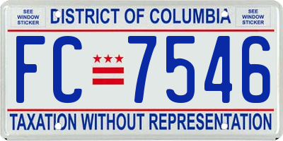 DC license plate FC7546