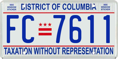 DC license plate FC7611