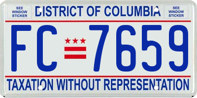 DC license plate FC7659