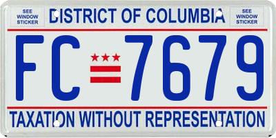 DC license plate FC7679