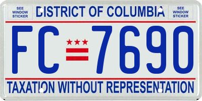 DC license plate FC7690