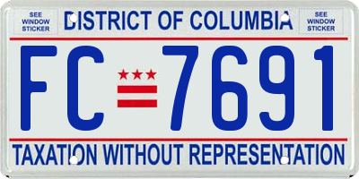 DC license plate FC7691