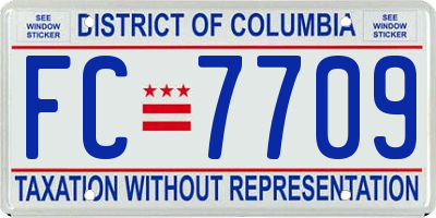 DC license plate FC7709