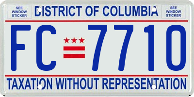 DC license plate FC7710