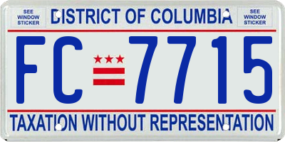 DC license plate FC7715