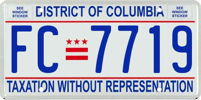 DC license plate FC7719