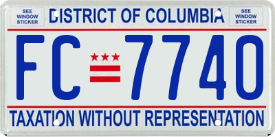 DC license plate FC7740