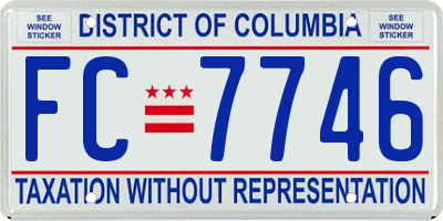 DC license plate FC7746