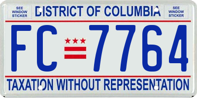 DC license plate FC7764