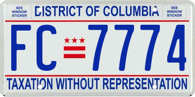 DC license plate FC7774