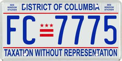 DC license plate FC7775