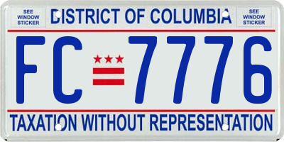 DC license plate FC7776