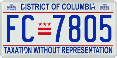 DC license plate FC7805