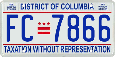 DC license plate FC7866