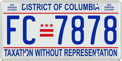 DC license plate FC7878