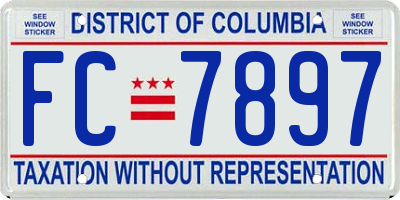 DC license plate FC7897