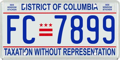 DC license plate FC7899