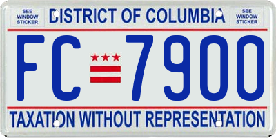 DC license plate FC7900