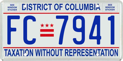 DC license plate FC7941