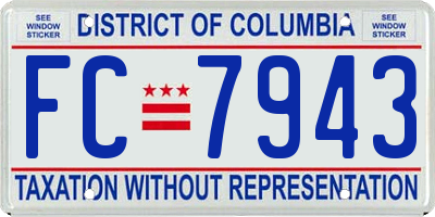 DC license plate FC7943