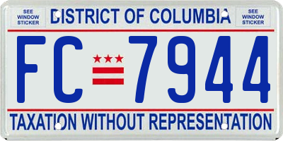 DC license plate FC7944