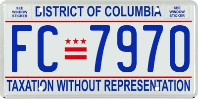 DC license plate FC7970