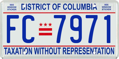 DC license plate FC7971