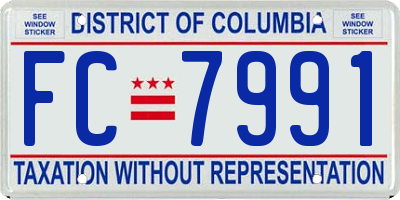 DC license plate FC7991