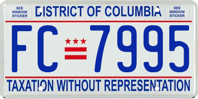 DC license plate FC7995