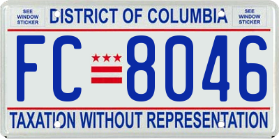 DC license plate FC8046