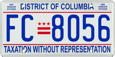 DC license plate FC8056