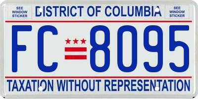 DC license plate FC8095