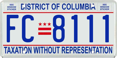 DC license plate FC8111