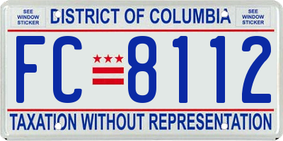 DC license plate FC8112