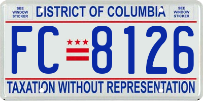 DC license plate FC8126