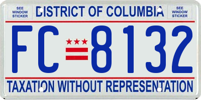 DC license plate FC8132