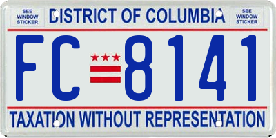 DC license plate FC8141