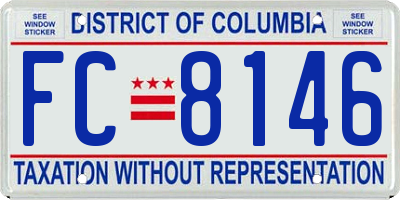 DC license plate FC8146