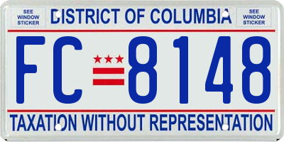 DC license plate FC8148