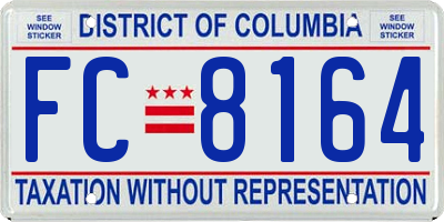 DC license plate FC8164