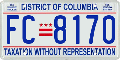 DC license plate FC8170